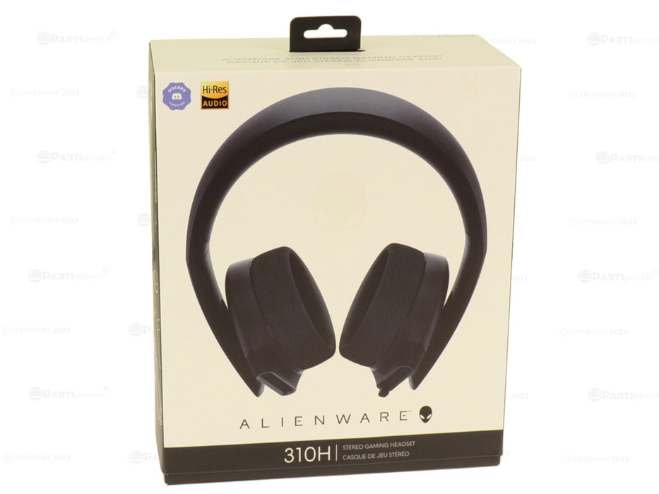 New OEM Alienware Gaming Headset Headphones Black  Retractable Mic AW310H RTCMY