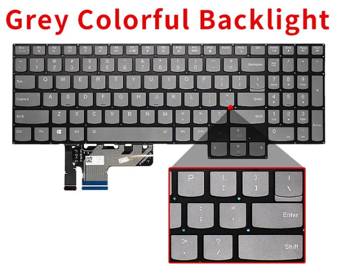 New Lenovo Legion Y9000K R9000X 2020H S7 15IMH5 15ARH US English RGB Full Colorful Backlit Keyboard