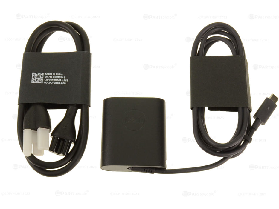 Used Dell OEM Laptop Charger 45-watt USB-C Power Adapter 45W 1J12J T59CD