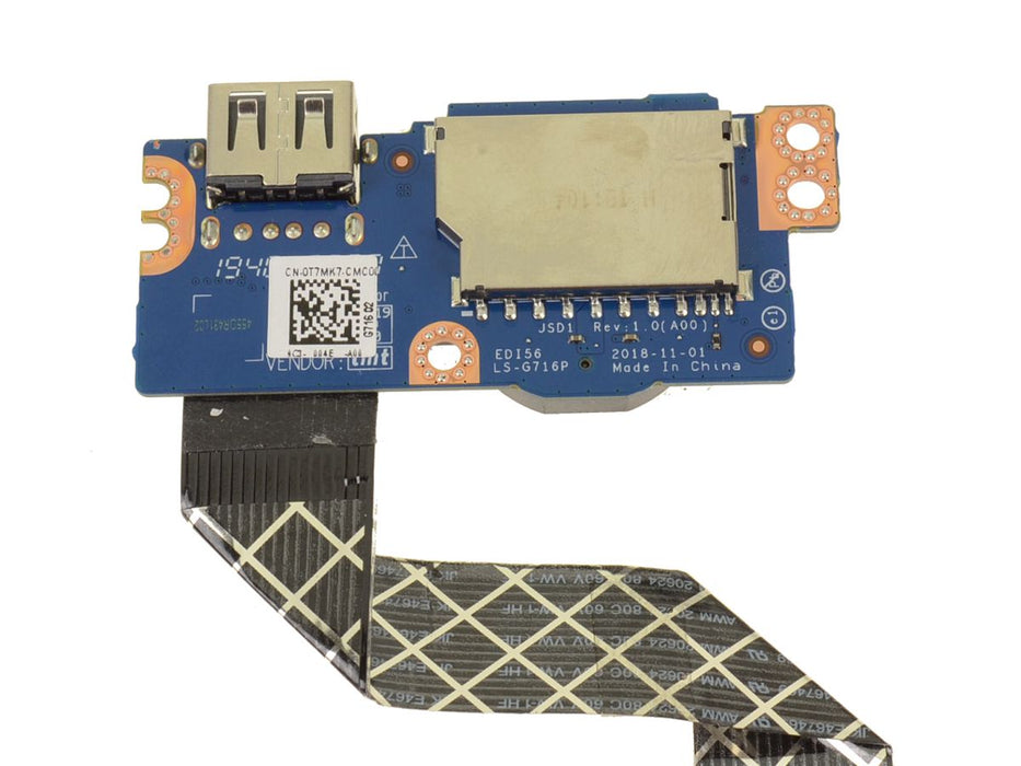 Dell OEM Inspiron 3781 USB / SD Card Reader IO Circuit Board - T7MK7