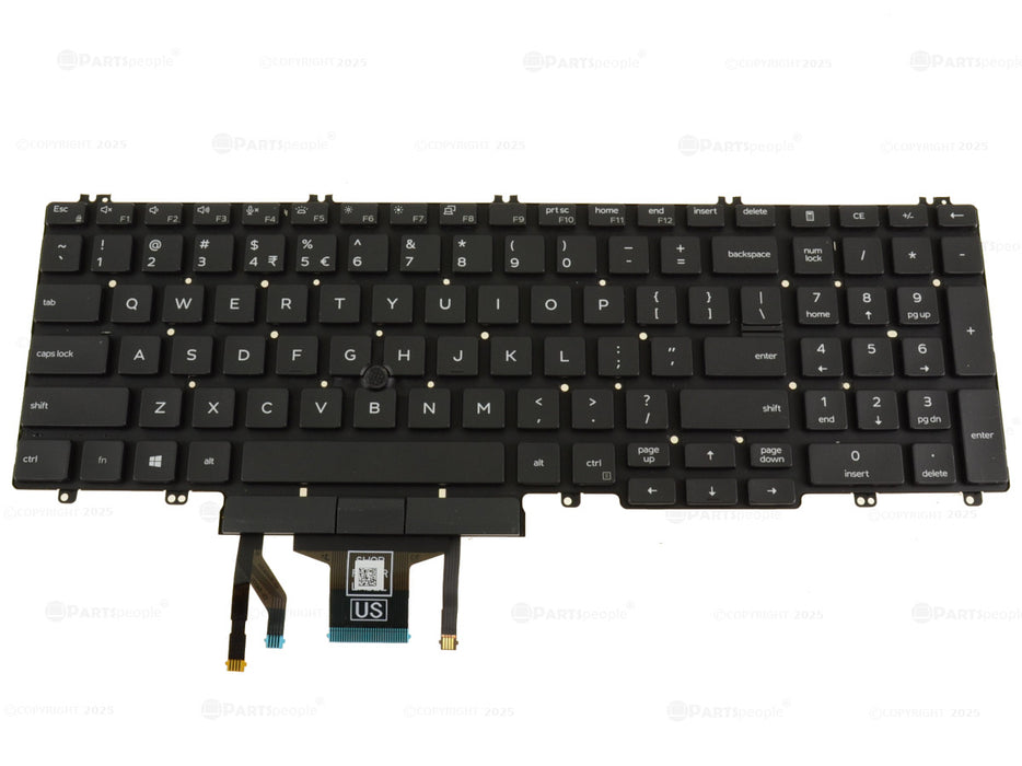 New US INTL Dell OEM Latitude 5510 5511 Precision 3550 3551 Backlit Laptop Keyboard Dual Point TCWPM