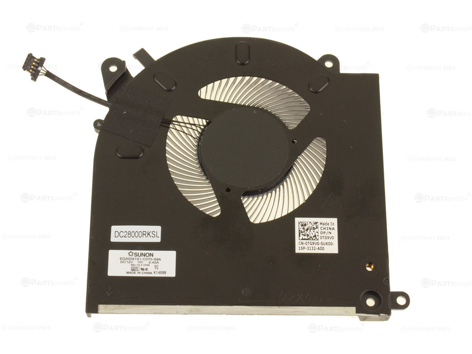 Used OEM Alienware m15 R3 m15 R4 Graphics Cooling Fan Right Side TG9V0