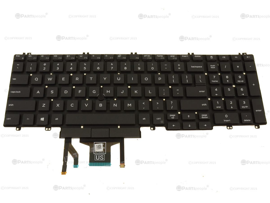 Refurbished Dell OEM Latitude 5510 5511 Precision 3550 3551 Backlit Laptop Keyboard Dual Point THDMY