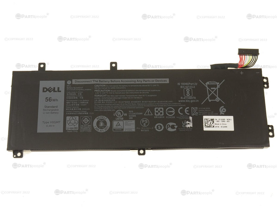 Used Dell OEM Original Inspiron 7591 Vostro 7500 Laptop 56Wh 3-cell Laptop Battery V0GMT