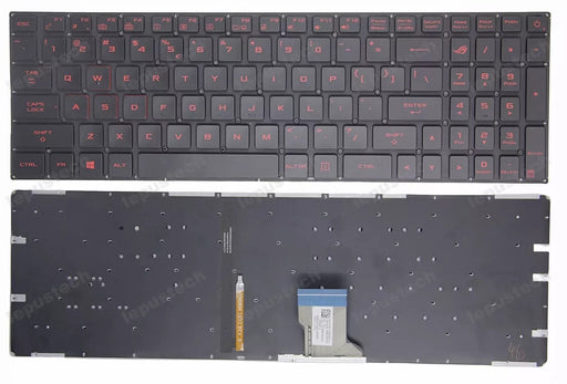 New Asus GL502 GL702 FX502 FX60VM ZX60V G502VM US English Red Backlit Keyboard V156230ES1 US - LaptopParts.ca