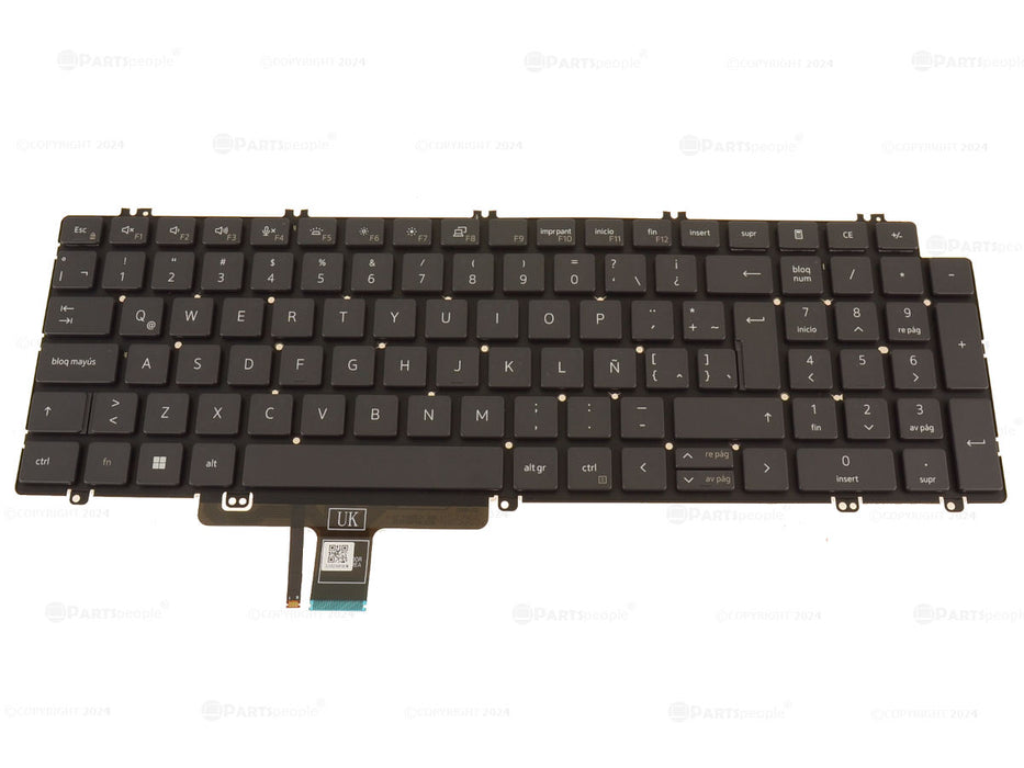 Nouveau clavier rétroéclairé pour ordinateur portable Dell OEM Latitude 5520 5521 5530 Precision 3560 3561 ESPAGNOL V8TK8