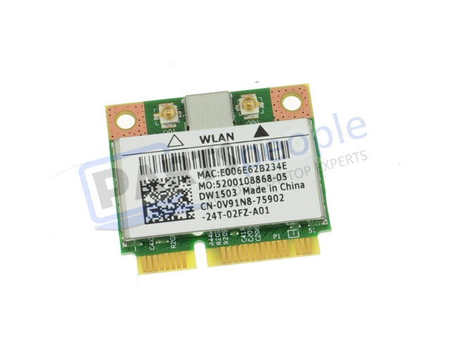 Used Dell OEM Wireless-N 1503 DW1503 WiFi Draft-N Half-Height Mini-PCI Express Card V91N8