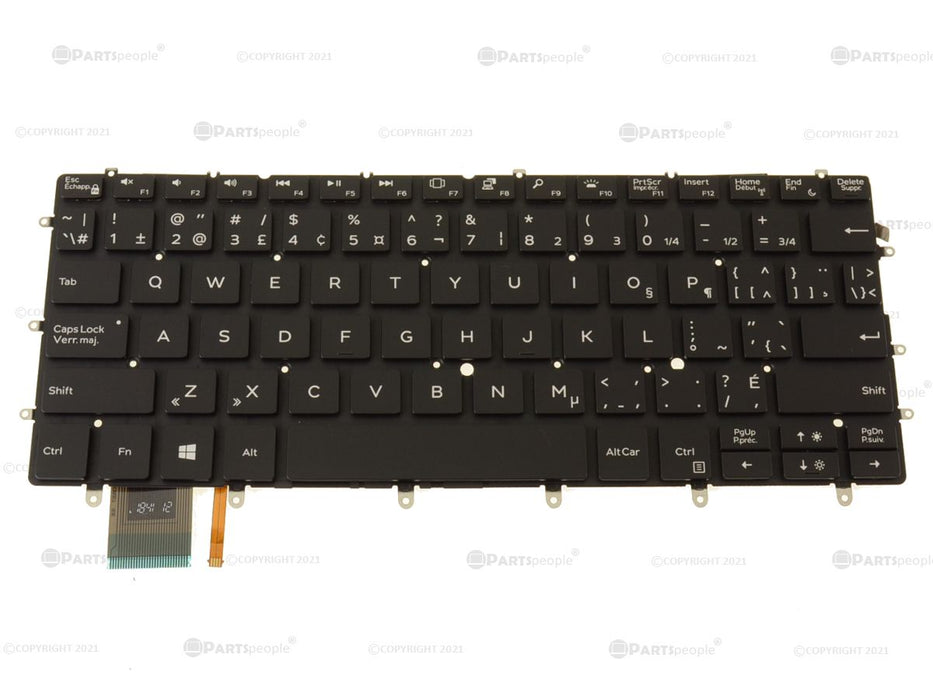 New French English Dell OEM XPS 9370 9380 Keyboard  Backlight VJK2W