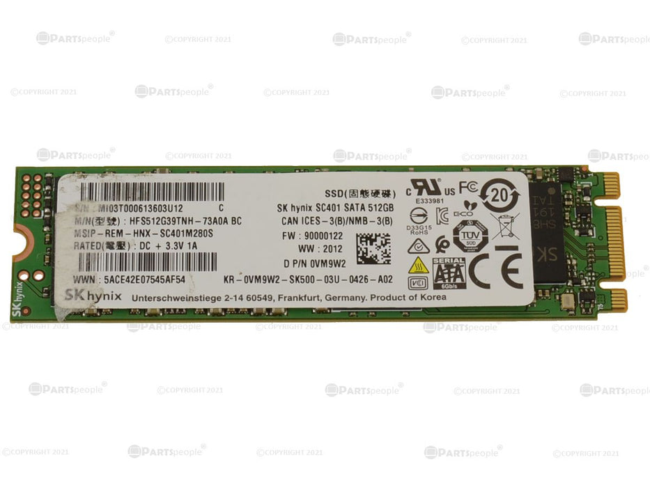 Used SK hynix SC401 512GB SATA SSD Hard Drive M.2 2280 Card 512GB VM9W2