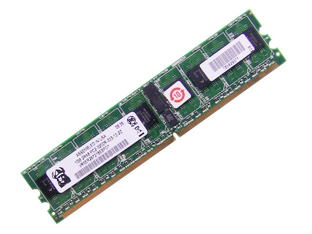 Used Dell OEM DDR2 400Mhz 1GB PC2-3200R ECC RAM Memory Stick VR5ER287218EBPD1