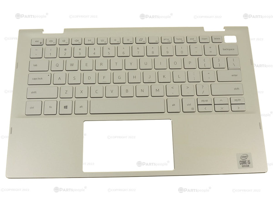 New Dell OEM Inspiron 7300 2-in-1 Silver Backlit Keyboard Palmrest Assembly W3N1F 3WMFX