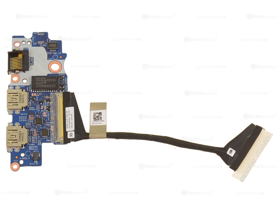 New Dell OEM Latitude 3440 Right-side IO Circuit Board  USB Ports and RJ45 Port Discrete Nvidia W400X
