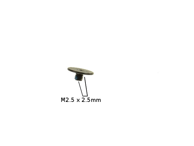 Refurbished Single Replacement Screw for Dell OEM Latitude Inspiron Precision XPS Laptops M2.5 x 2.5mm THIN WAFER BLACK