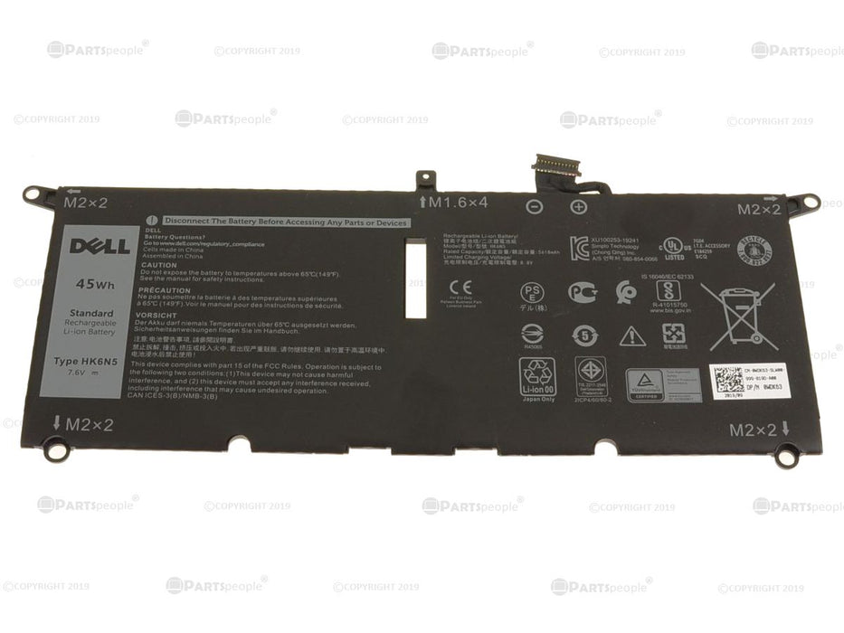 Used Dell Original Inspiron 7390 2-in-1 Latitude 3301 4-Cell 45Wh OEM Battery HK6N5