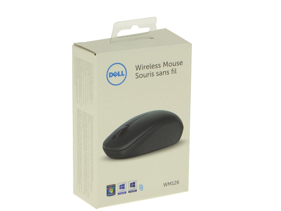 Nouvelle souris sans fil 3 boutons Dell OEM WM126 noire NNP0G