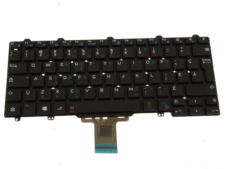 Refurbished French Canadian PQ Dell OEM Latitude E7250 E5250 3150 3160 Laptop Keyboard Non-Backlit WRCJ9