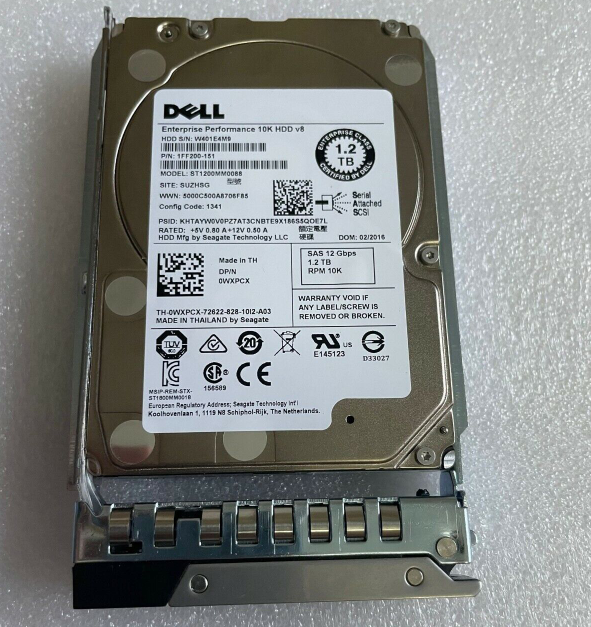 New Dell ST1200MM0088 1.2TB 10K SAS 12GB/s 2.5 in HDD Hard Drive WXPCX 0WXPCX