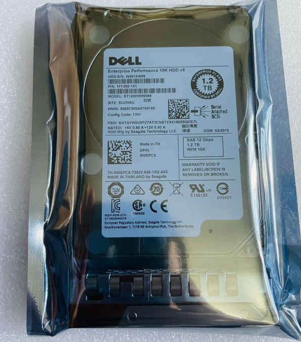 New Dell ST1200MM0088 1.2TB 10K SAS 12GB/s 2.5 in HDD Hard Drive WXPCX 0WXPCX