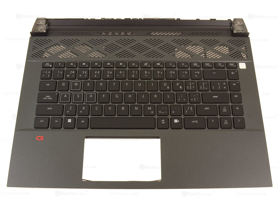 New French-English Dell OEM G Series G16 7620 Palmrest Backlit Keyboard Assembly X4HVX