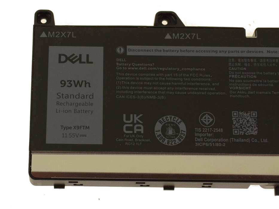 New Genuine Dell Precision 7670 7680 7770 7780 7680 6-Cell Battery 93Wh 965V4 5JMD8 X9FTM - LaptopParts.ca