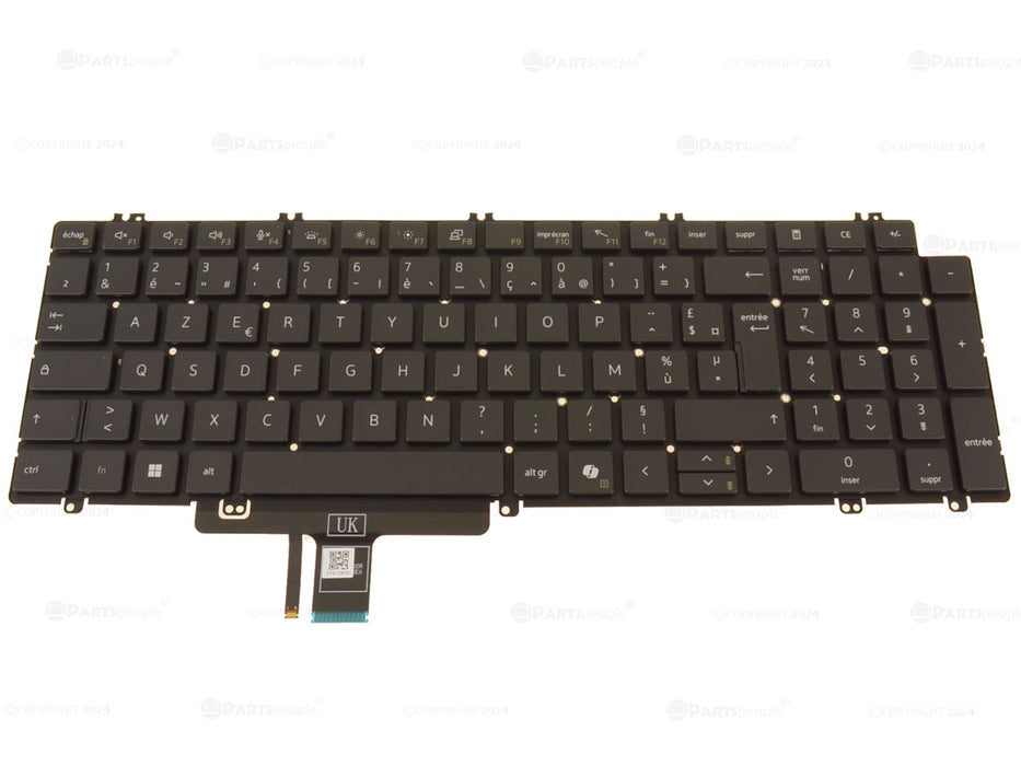 New French Dell OEM Latitude 5550 Precision 3590 Laptop Backlit Keyboard XW74C