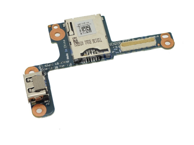 Dell OEM Inspiron Mini 10 (1010) USB Left Side IO Circuit Board WITH Sim Card Reader - Y112N