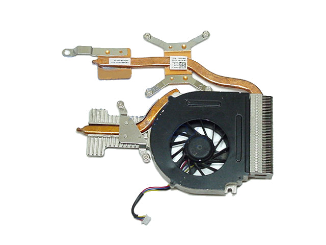 Used Dell OEM Studio 1555 CPU Heatsink and Fan Assembly for Dicrete Video Y140J