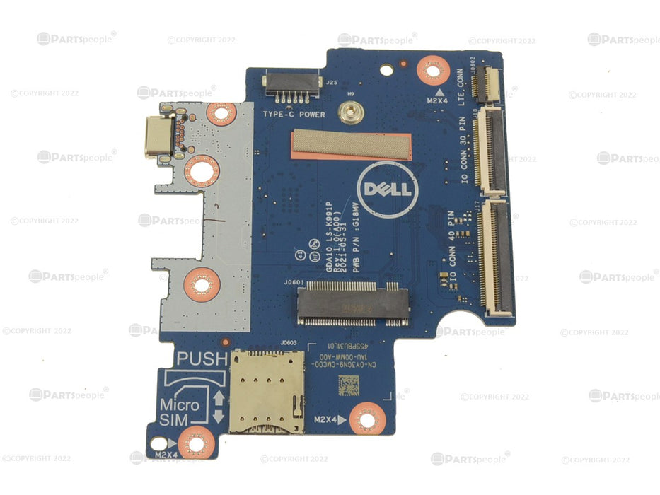 Dell OEM Chromebook 3100 Laptop Right-Side USB Ports IO Circuit Board - Y3GN9 - WWAN