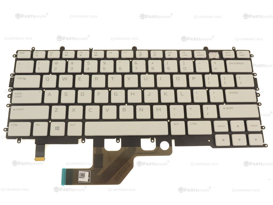 Refurbished OEM Alienware m15 R3 m15 R4 Backlit Laptop Keyboard Assembly 4-zone RGB Backlit YFK2V XJMX1