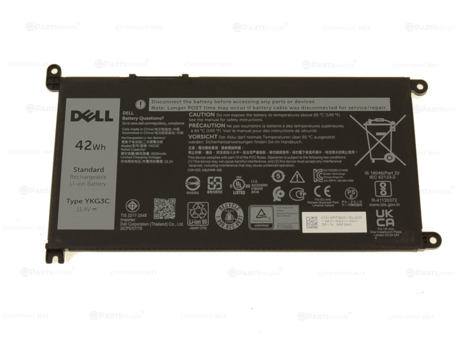 New Dell Genuine OEM Chromebook 3110 42Wh 3-cell Laptop Battery YKG3C