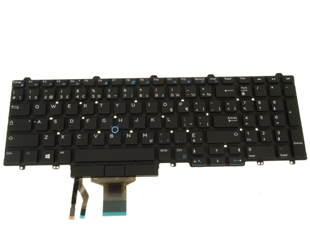 Nouveau clavier d'ordinateur portable Dell OEM canadien français Latitude E5550 Precision 3510 7510 non rétroéclairé YM0K9