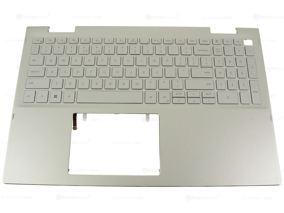 New Dell OEM Inspiron 7506 2-in-1 Silver Keyboard Palmrest Assembly US INTL YT5JN