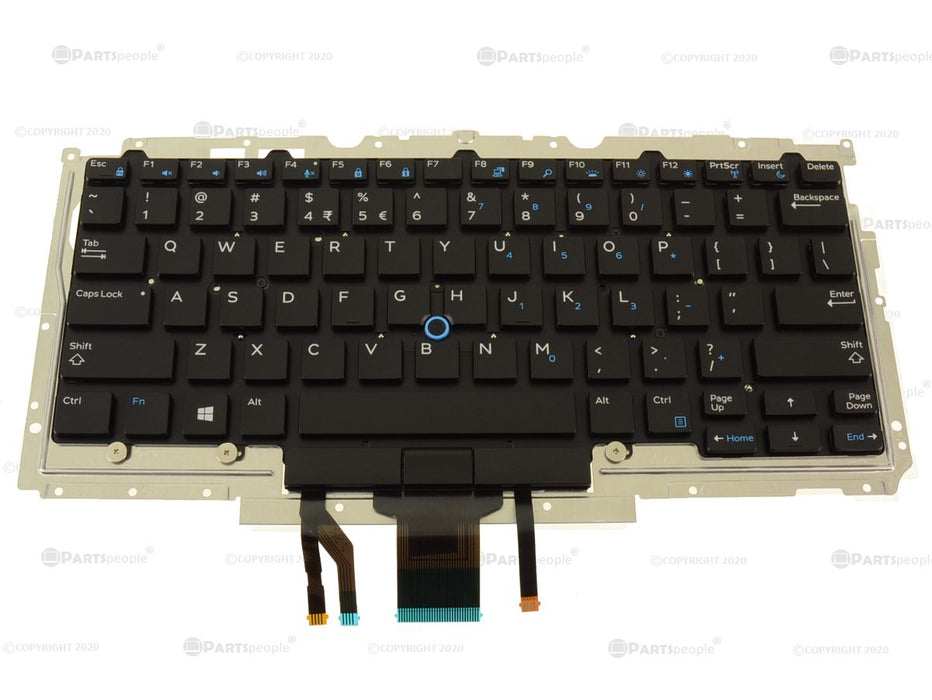 New US International Dell OEM Latitude E7470 Dual Pointing Backlit Keyboard  Bracket Dual Point YT6W1