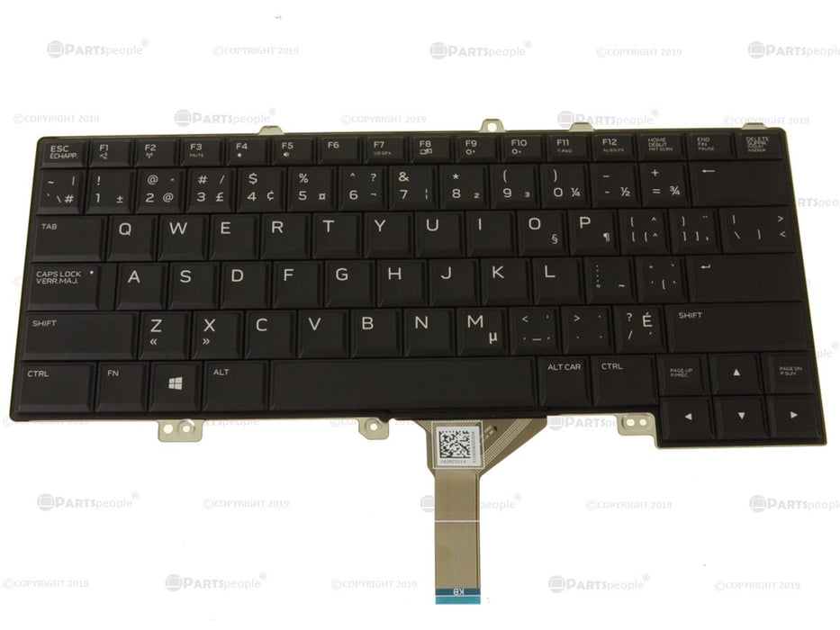 New French English OEM Alienware 15 R3 OEM Alienware 13 R3 Backlit Laptop Keyboard Assembly YXJ2P