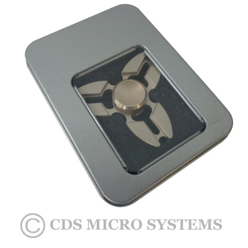 New Gold Tri Pointed Fidget Hand Spinner Aluminum Finger Stress Toy w/ Case