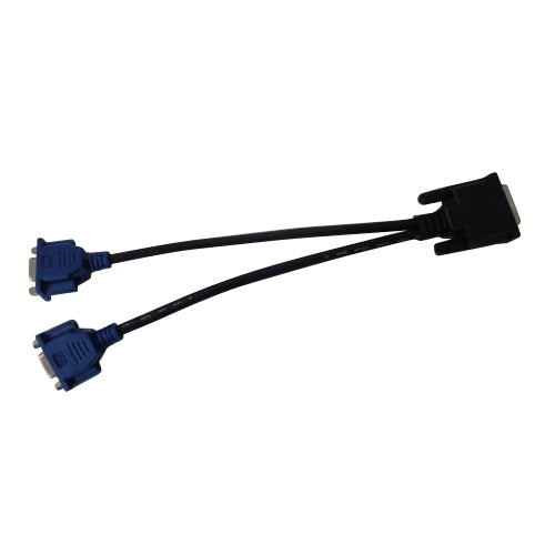 New DVI-I (Dual Link) Male to Dual VGA Female 15-Pin Computer Video Cable Adapter