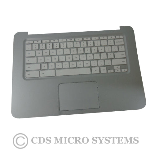 New HP Chromebook 14-Q Laptop Silver Palmrest Keyboard & Touchpad - LaptopParts.ca