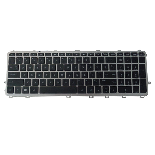 New Keyboard w/ Silver Frame for HP Envy TouchSmart 15-J 17-J Laptops