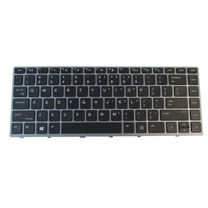New HP ProBook 430 G5 440 G5 445 G5 Keyboard w/ Silver Frame (Non-Backlit) - LaptopParts.ca