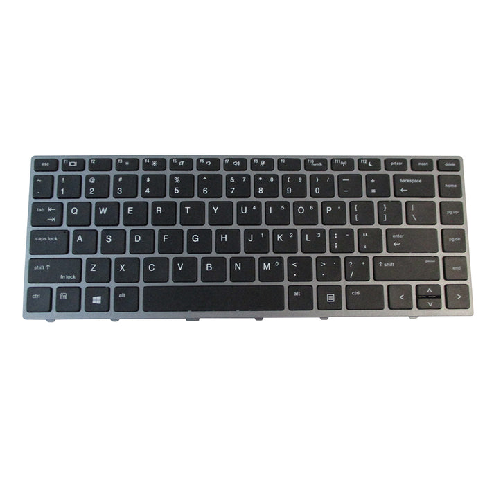 New HP ProBook 430 G5 440 G5 445 G5 Keyboard w/ Silver Frame (Non-Backlit)