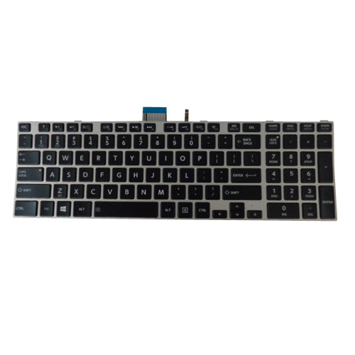 New Toshiba Satellite E55-A E55T-A Laptop Silver Backlit Keyboard