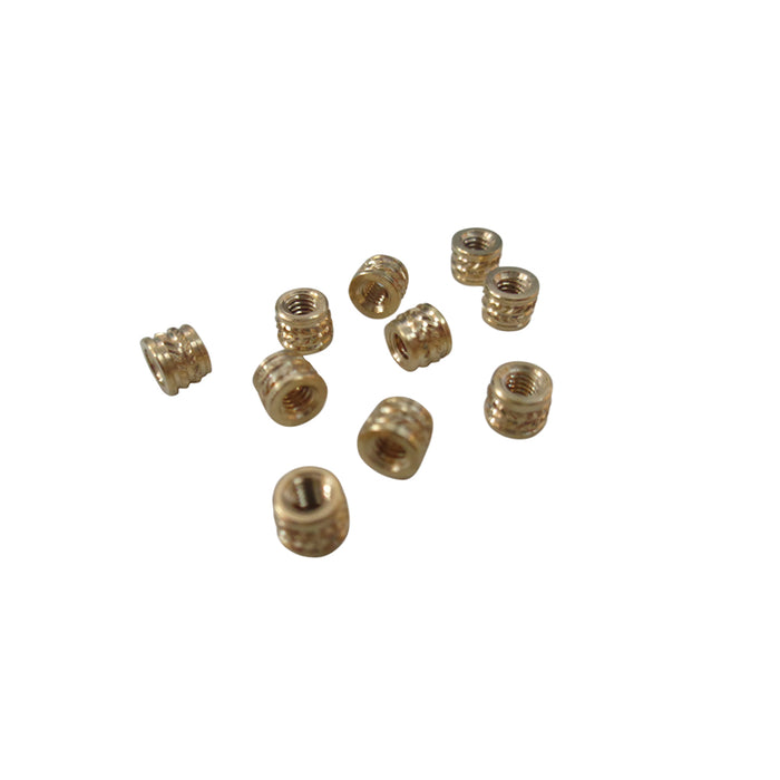 New 10X M2.5 Threaded Brass Screw Inserts for Laptop Cover Part Repair