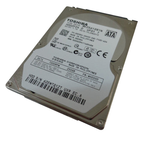New Toshiba MK2561GSYN 250GB SATA Laptop Hard Drive 2.5" - LaptopParts.ca