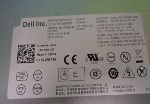 New Dell Optiplex 9010 3010 7010 MT Power Supply 275W NFRTK 0NFRTK CN-0NFRTK - LaptopParts.ca