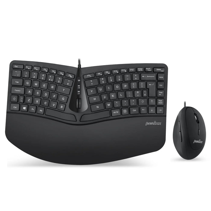 New Perixx PERIDUO-406 Wired Mini Ergonomic Keyboard and Vertical Mouse Combo