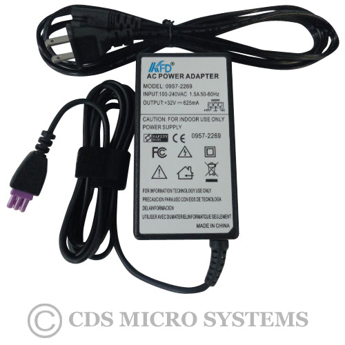 New Aftermarket HP 0957-2269 0957-2242 Printer Ac Power Supply Adapter & Cord +32V - 625mA - LaptopParts.ca