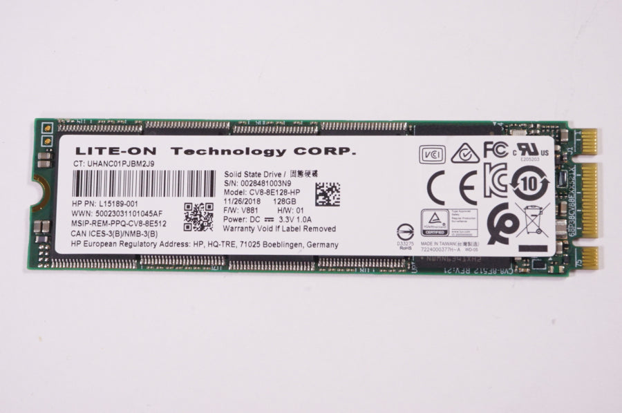 New CV8-8E128-HP Lite-on Laptop 128GB SATA M.2 2280 SSD Drive