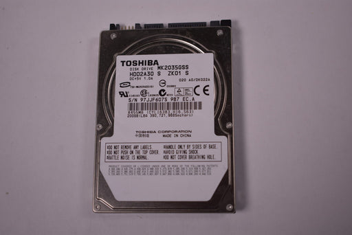 New MK2035GSS Toshiba Laptop 200GB 4200RPM SATA 1.5Gbps 8MB Cache 2.5-inch Internal Hard Drive - LaptopParts.ca