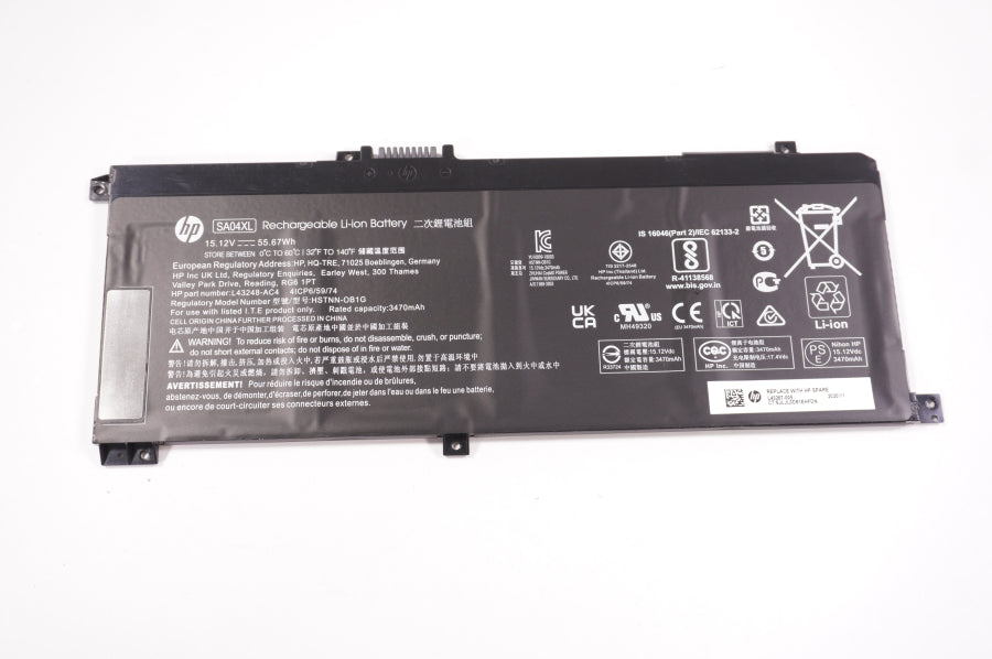 New SA04XL Hp Laptop  55Wh 15.12V 3470 MaH Battery - LaptopParts.ca