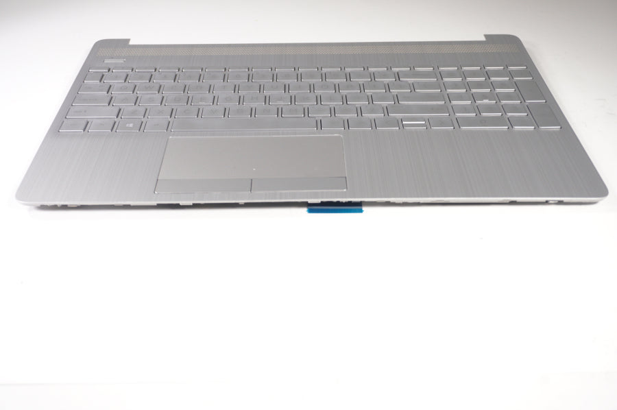 New L52023-001 Hp Laptop US Palmrest Keyboard Natural Silver